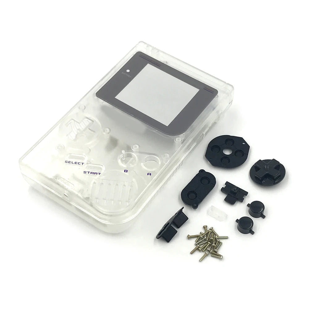 Full Shell Case for GameBoy Classic GB DMG Console Housing W/ Button Screw Rubber Pads Kits Replacement
