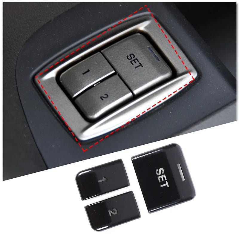 For Jaguar XF XJ 2010-2019 Black Button Stickers Black Covers For Jaguar Car Accessories Interior AC Gear Switch Repair Decals
