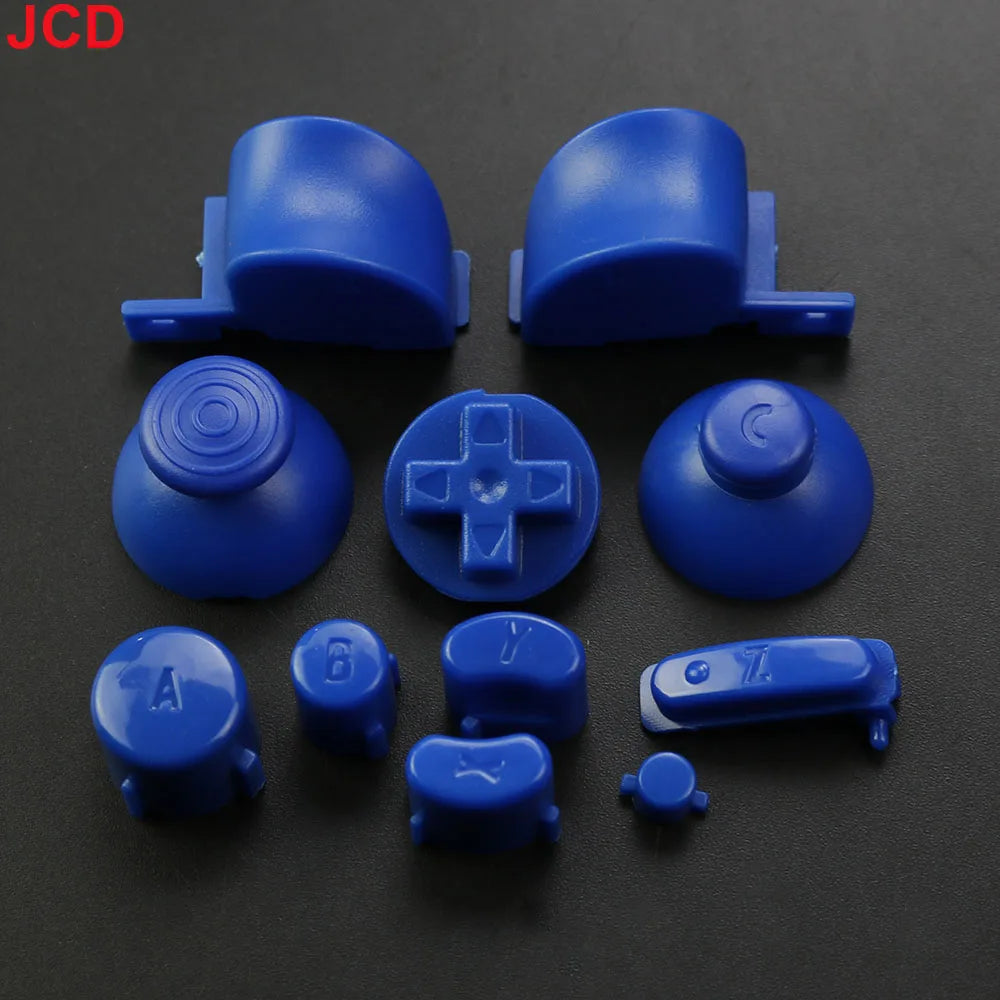 JCD 1Set Full Set L R ABXY Z Keypads Buttons With 3D Thumbsticks Caps For GameCube For NGC D Pads Power ON OFF Buttons Replace