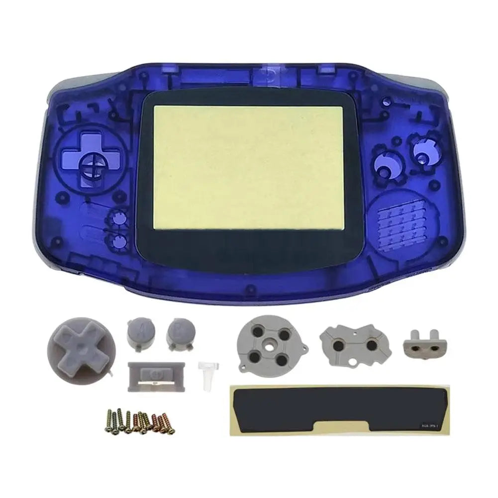 14 Styles Advance Game Console Replacement Casing For GBA Full Replacement Housing Shell Complete Buttons Screws Faceplate Kit