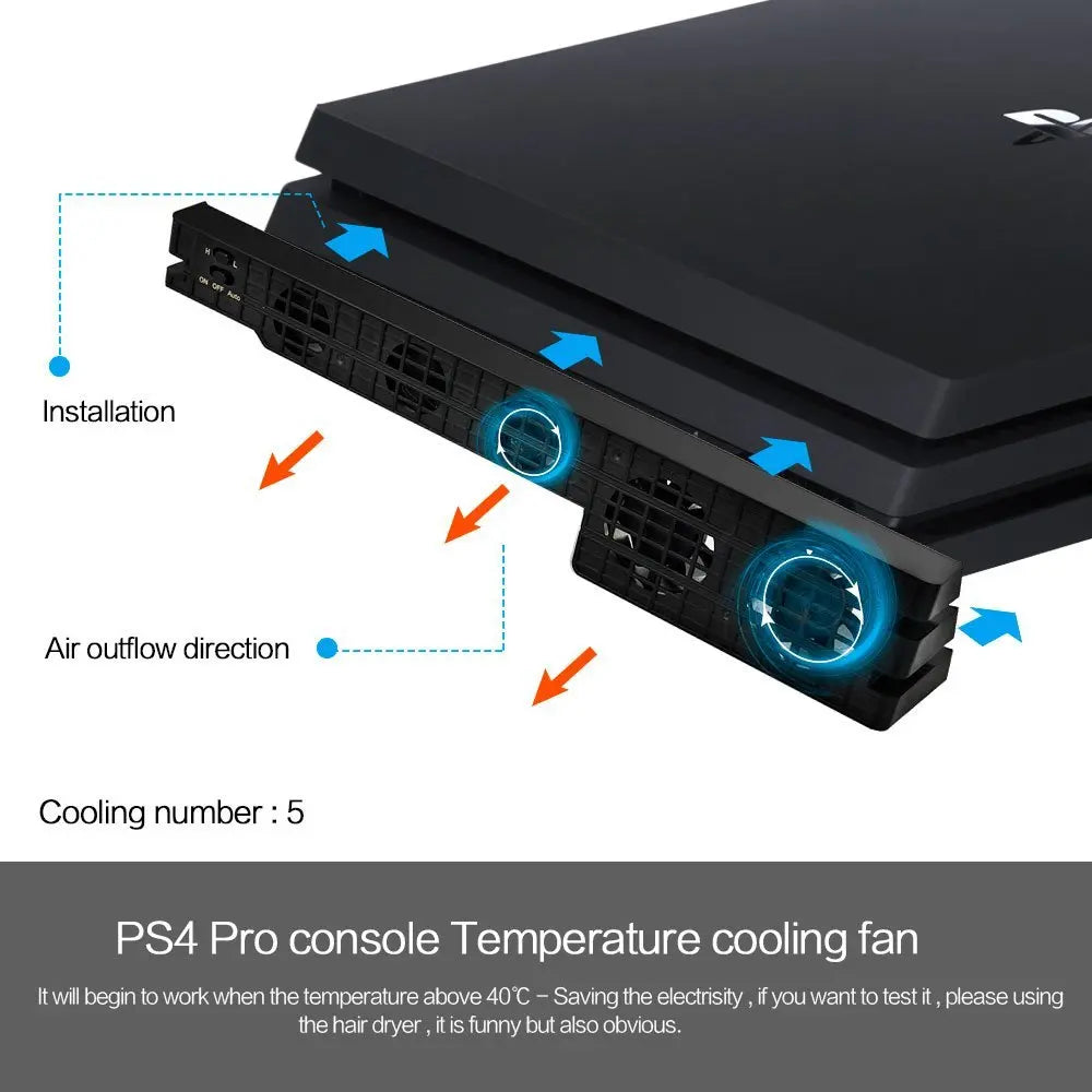 Cooling Fan Cooler DC 5V For Sony PS4 Pro Slim Game Console 