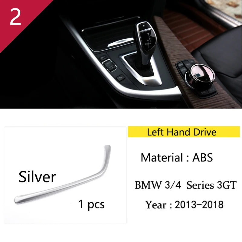 For BMW 3 4 Series 3GT F30 F32 F34 Car Styling interior Gearshift AC CD button Panel Door Armrest Decoration Cover Trim Sticker