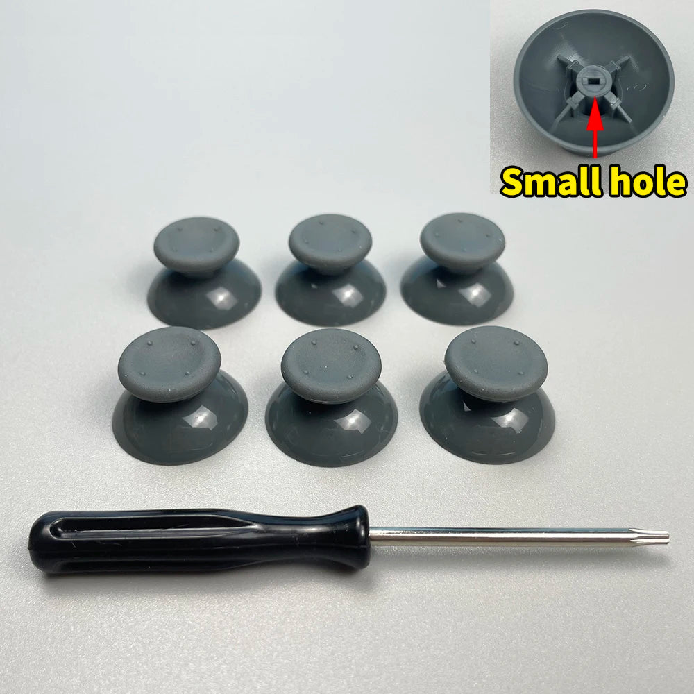 GSF 1Set Black Gray 3D Analog Stick for Xbox 360 Controller Thumbsticks Caps for X Box 360 Gamepad Repair Parts with Tool