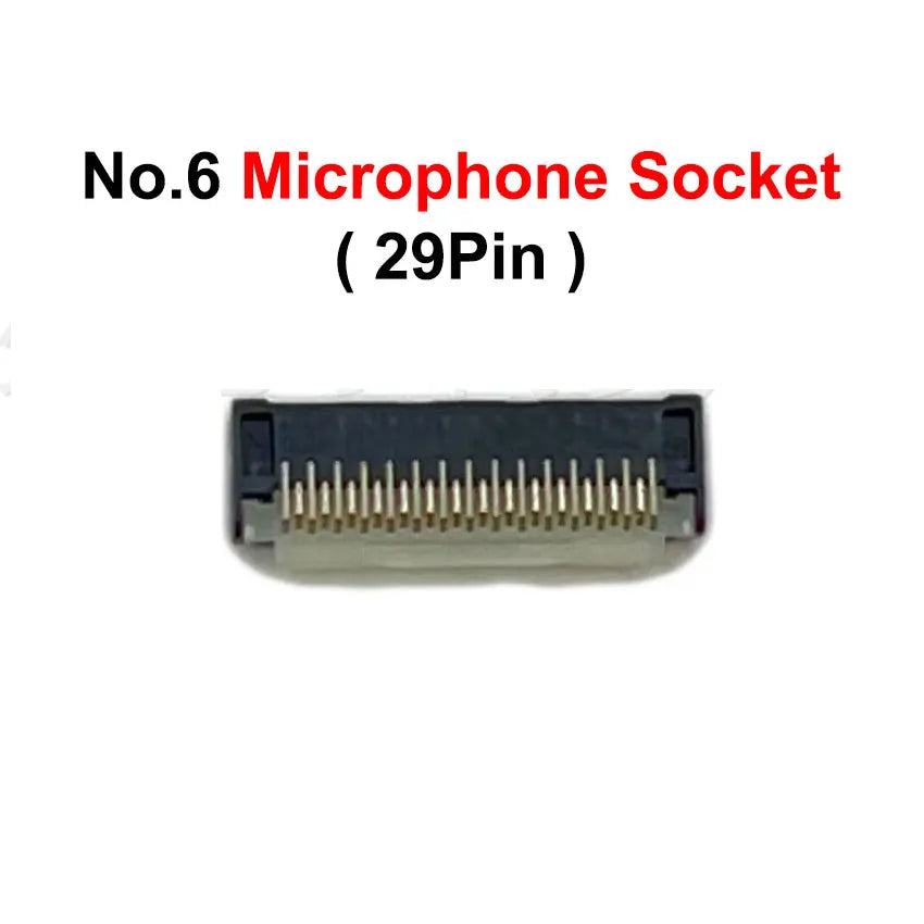 For New 2DS XL LL Volume Button Micro Switch Battery Base Charging Port R4 SD Card Slot Microphone Touch LCD Socket Connector