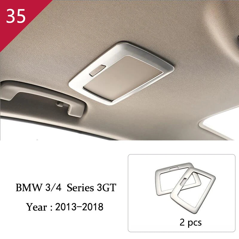 For BMW 3 4 Series 3GT F30 F32 F34 Car Styling interior Gearshift AC CD button Panel Door Armrest Decoration Cover Trim Sticker