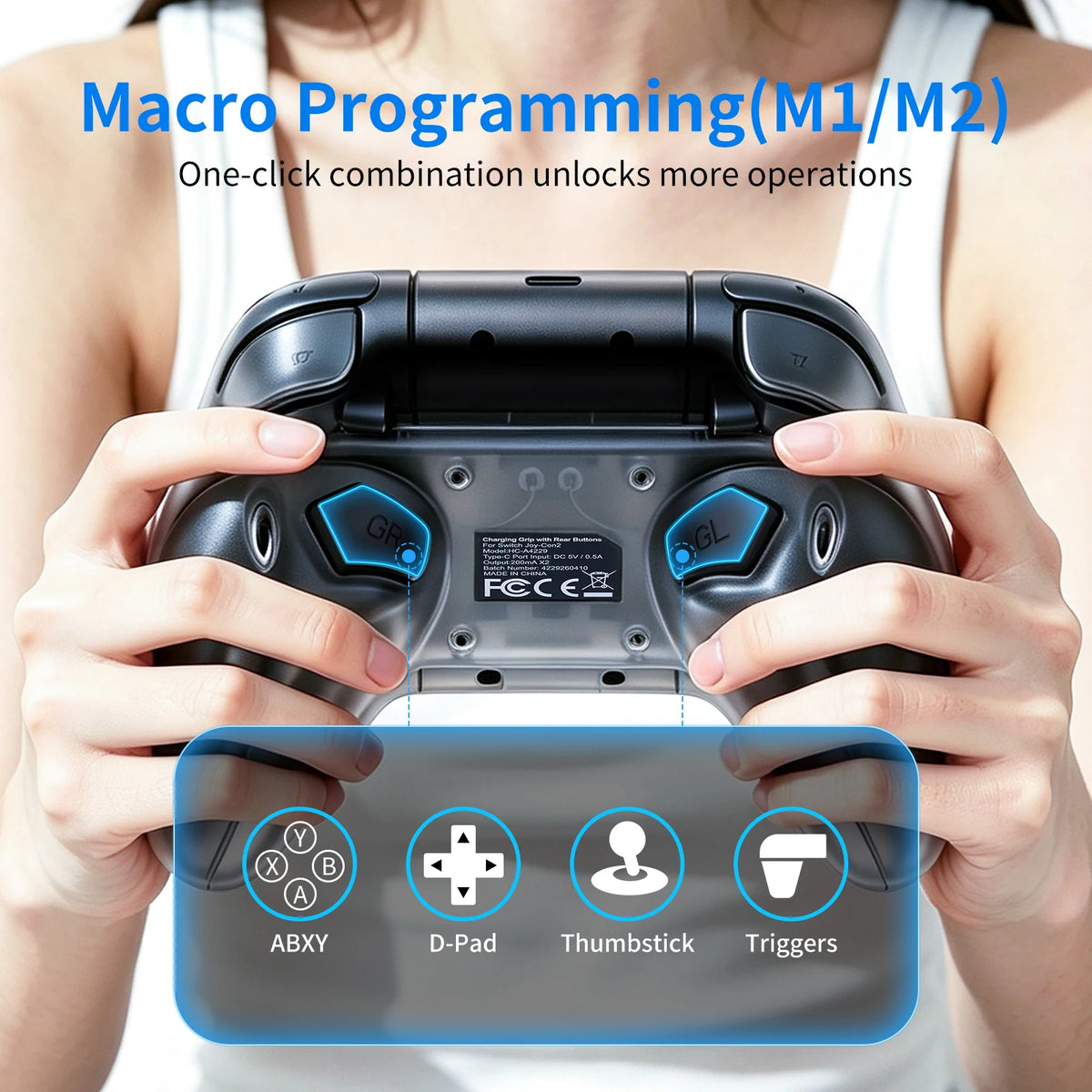 Honcam Joy Con Grip for Switch2 with Charging Station Bracke