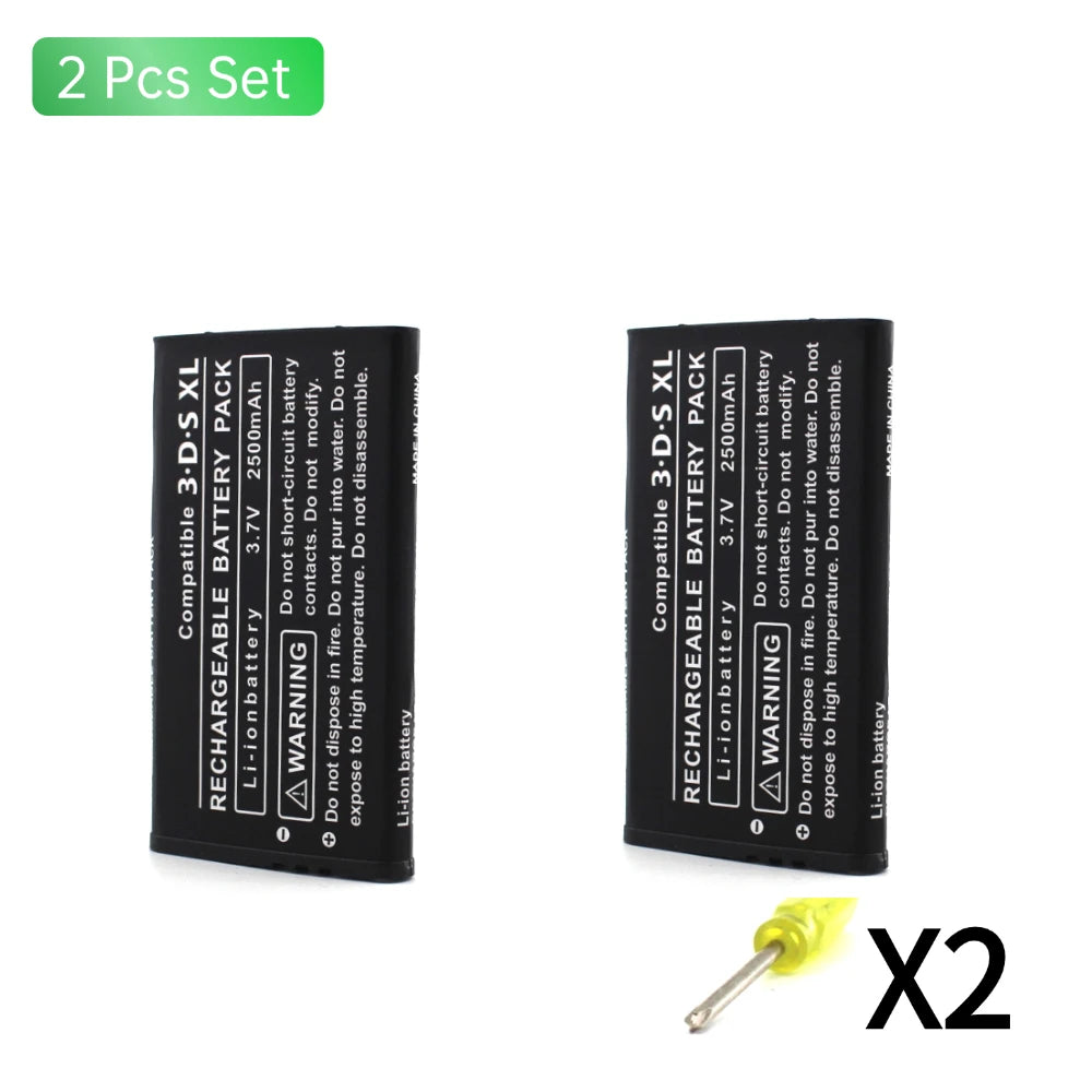 PUJIMAX 2500mAh Battery 3.7V for Nintendo NEW 3DSXL 3DSLL Game Console Rechargeable Lithium-ion Battery Replacement Batteries