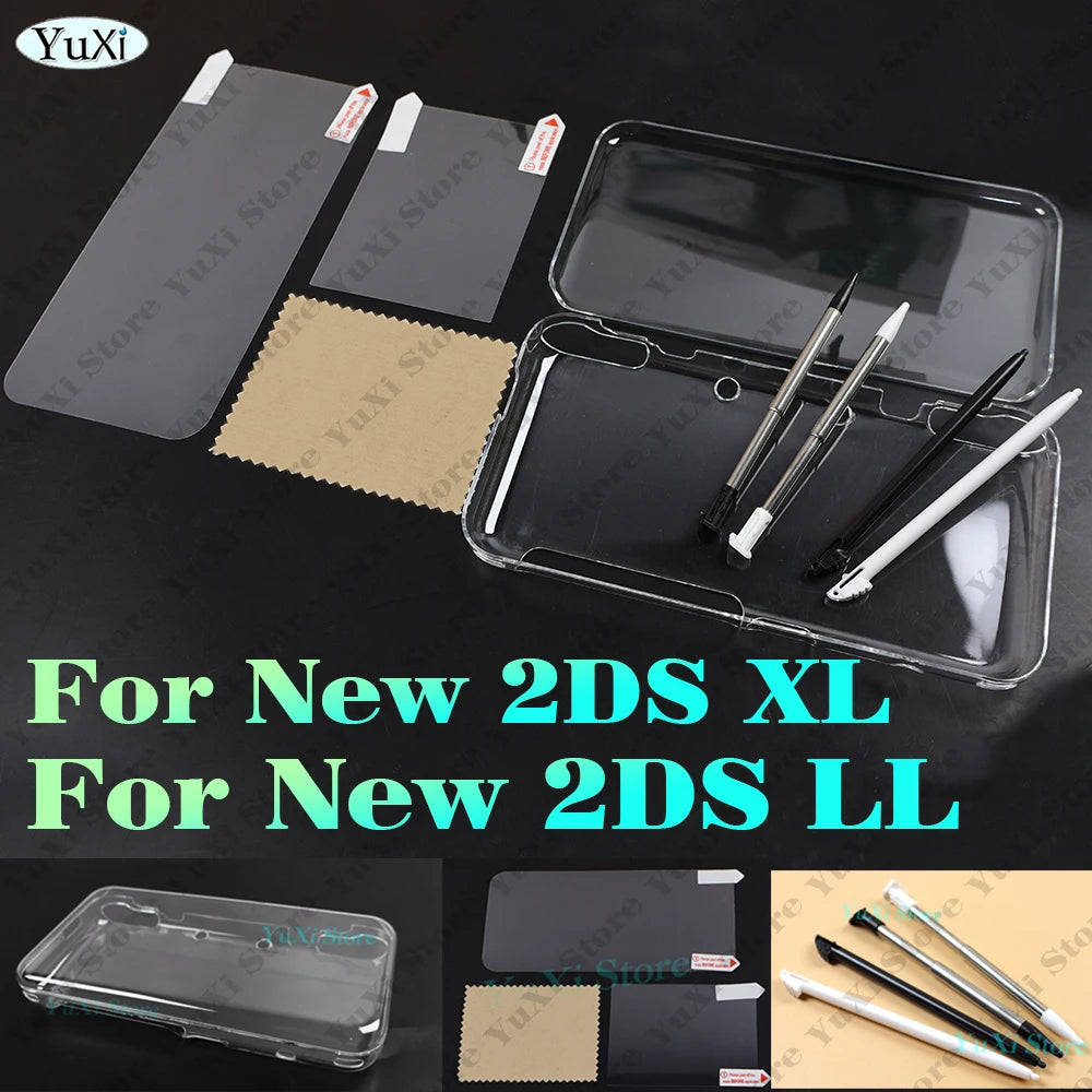 Clear Crystal Protective Case For New 2DS XL LL Plastic Hard