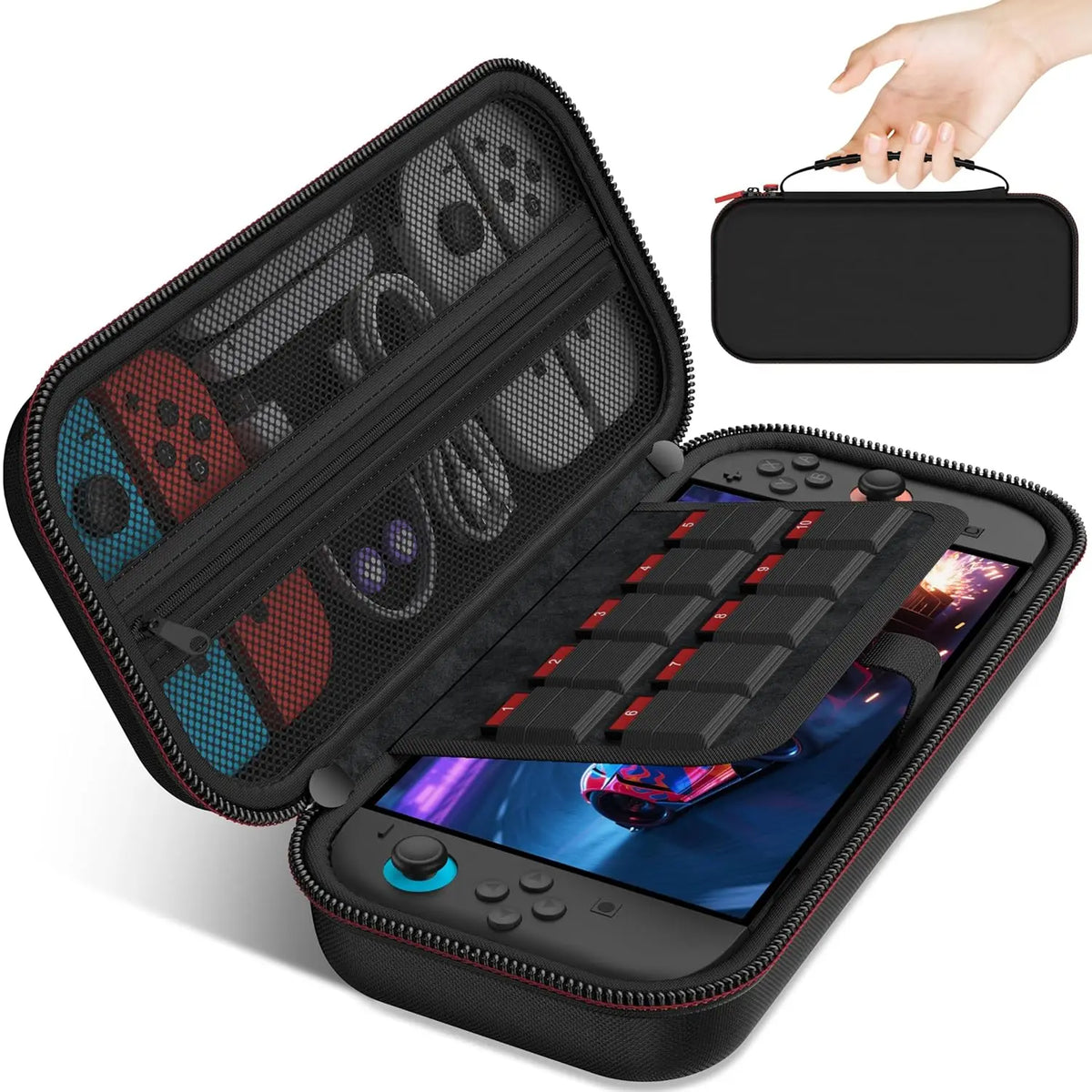 Carrying Case Kit For Switch 2 (2025) Travel Case Hard Shell Box for NS2 Game Console with Screen Film TPU Case Joystick Caps