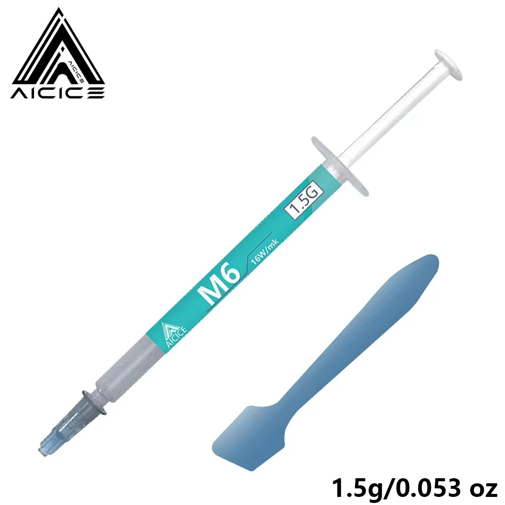 AICICE M6 16W/mK Thermal Grease High Performance Thermal Compound Non-Conductive CPU GPU Laptop Cooling Silicone Paste1.5/4/8g