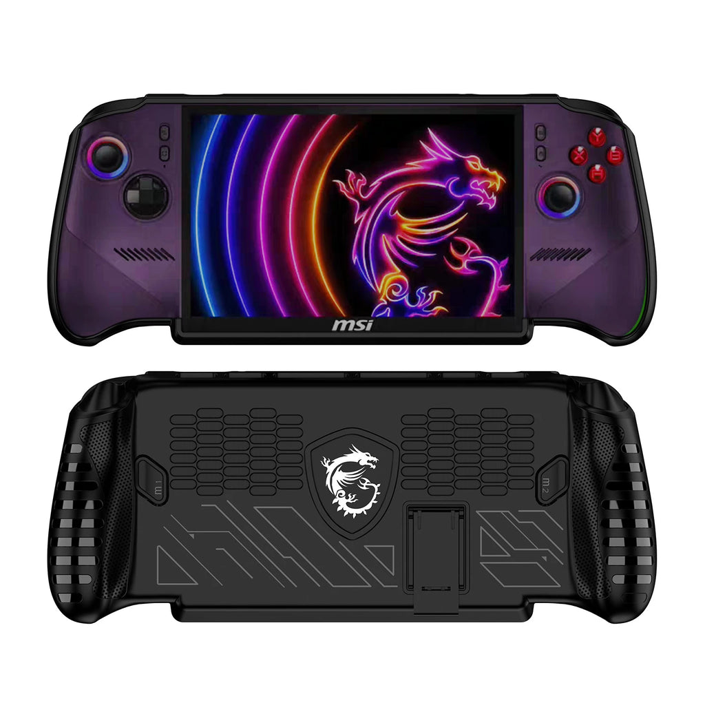 For MSI Claw 8 EX ai+ Handheld Console Case Soft TPU Protective Shell Shockproof Back Cover with Kickstand Game Accessories
