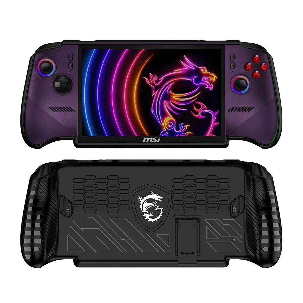 For MSI Claw 8 EX ai+ Handheld Console Case Soft TPU Protective Shell Shockproof Back Cover with Kickstand Game Accessories