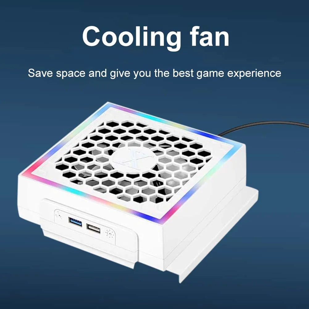 RGB Cooling Fan For Xbox Series S Console 3 Gears 5V 2.4A wi
