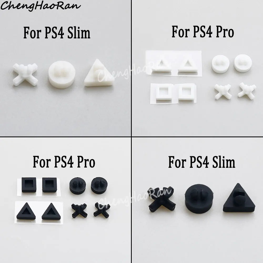 1 Set White or Black Silicone Bottom Rubber Pads For PS4 Sli