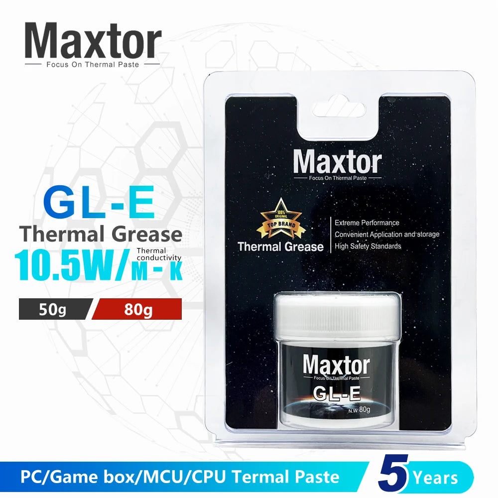 10.5W/m-k GLE Maxtor Thermal Paste PC CPU GPU PS4 Computer MCU Equipment Game BOX Cooler Fan Thermal Grease