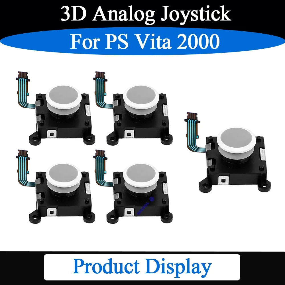 High Quality 1/2/5/8/10PCS For PS Vita 2000 Black/White 3D Analog Stick Rocker Thumb Stick For PSV2000 Accessory Replace Parts