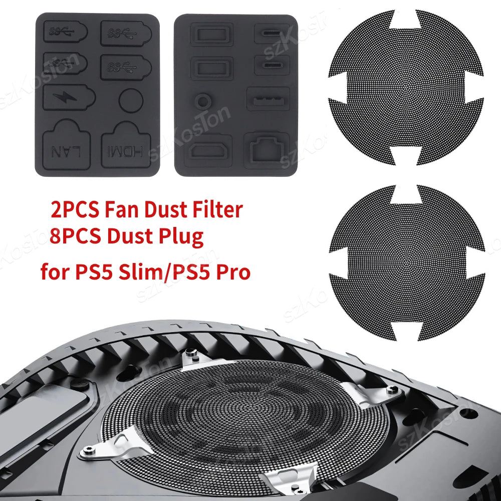 Cooling Fan Vents Dust Filter Dustproof Kits for PS5 Slim PS