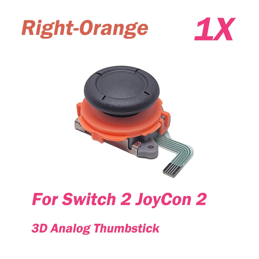 1/2pcs Blue Orange Thumbstick for Nintendo Switch 2 JoyCon 2 for NS2 Joy-Con 2 Replacement Left Right Button 3D Analog Joystick
