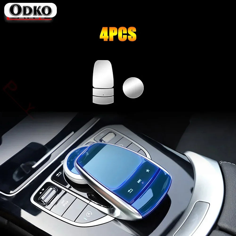 For Mercedes Benz C E G V GLC Class W205 W213 X253 W463 W464 G500 Car Center Console Multimedia Mouse Button TPU Protector Film