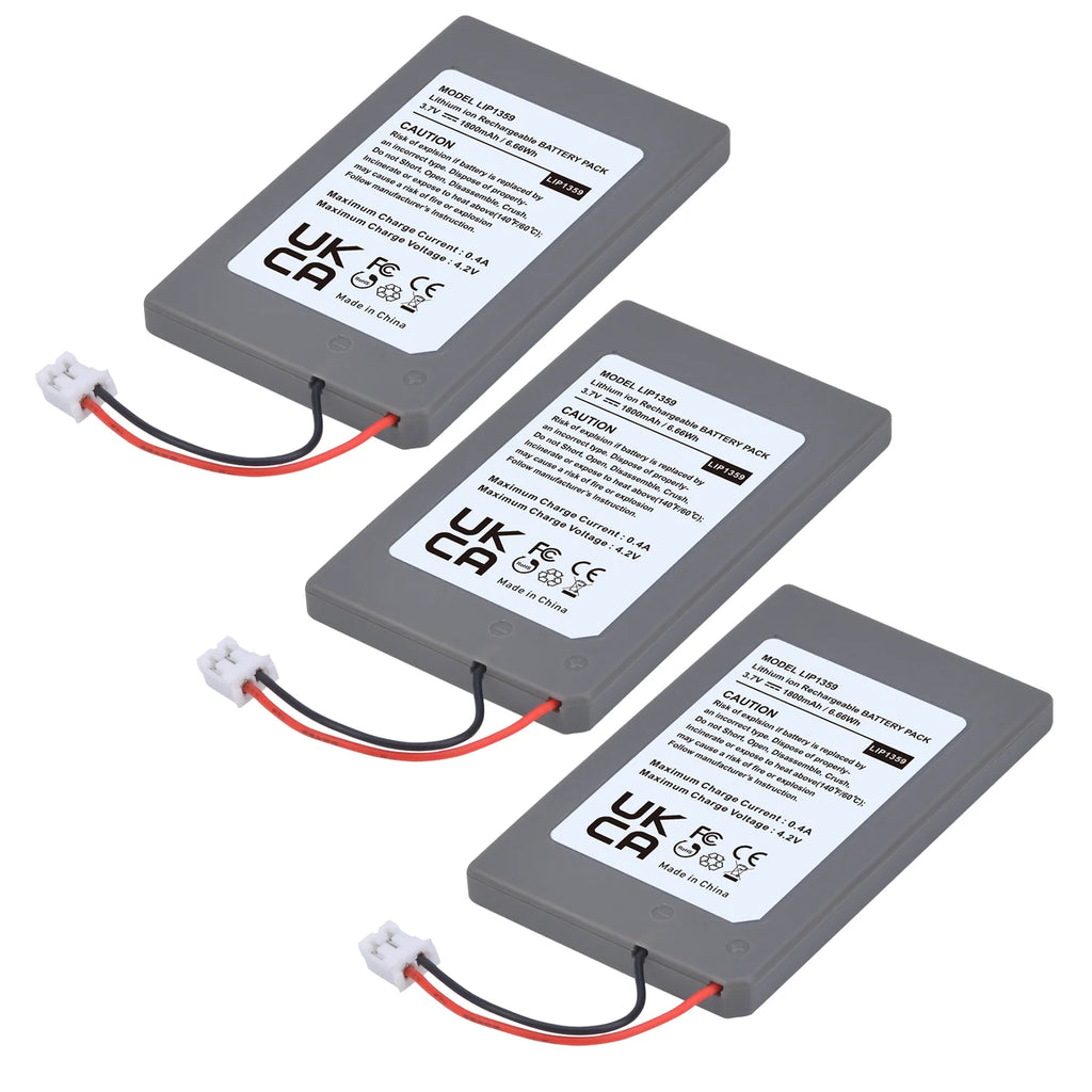 LIP1359 PS3 Replacement Battery 3.7V 1800mAh for Sony Playstation3 Wireless Controller Game Console Batteries with USB Cable