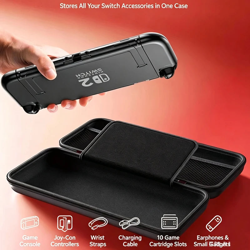 Console Storage Case for Nintendo Switch 2 Portable Hard Car