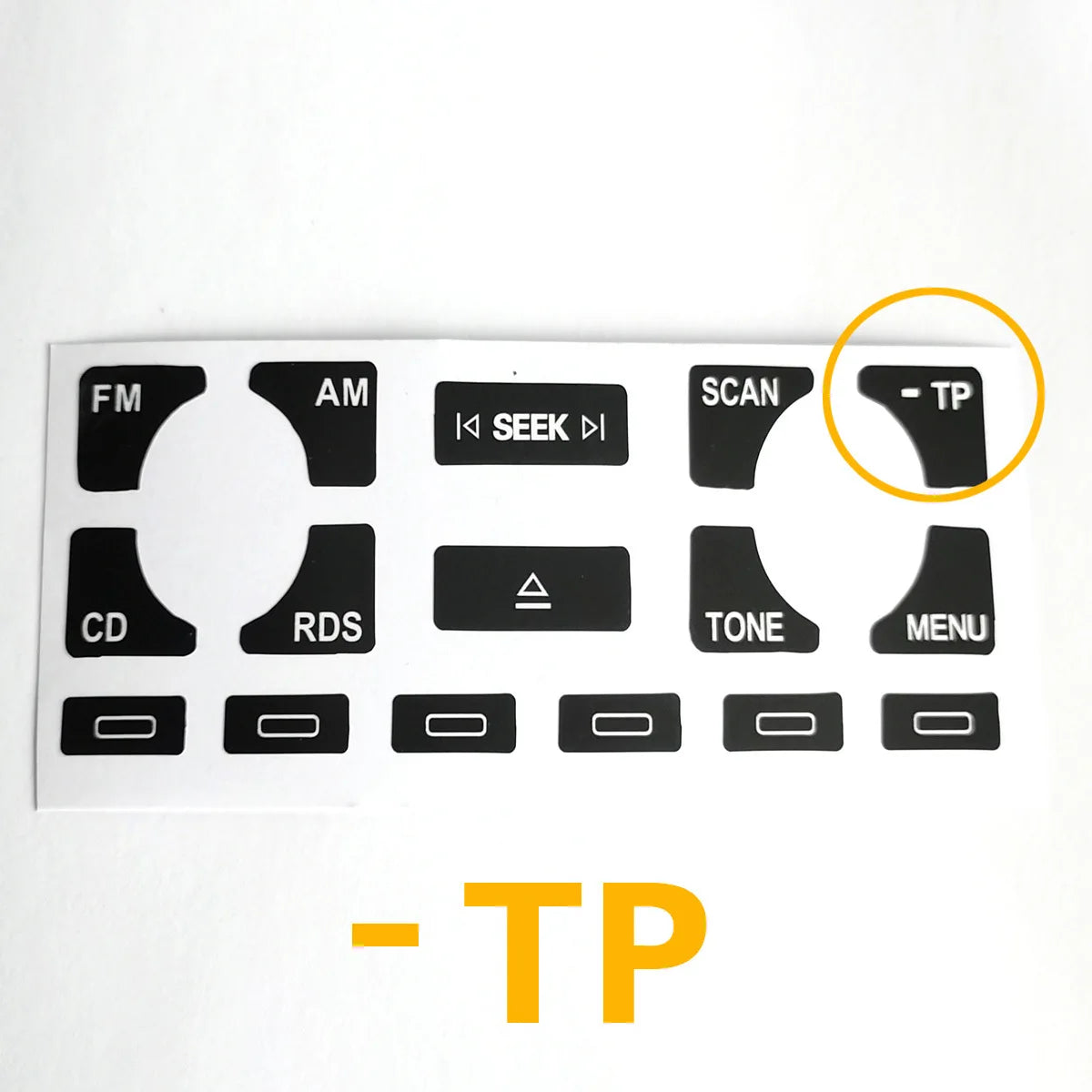 Car Styling Repair Stickers Radio Stereo Worn Peeling Button Decals Automobiles Decoration For Audi A4 B6 B7 A6 A2 A3 8L 8P