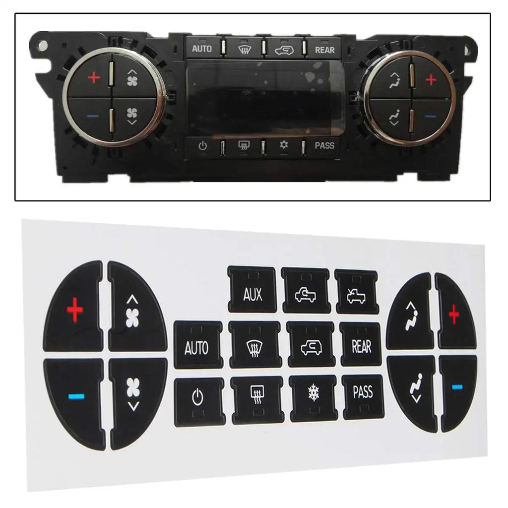 Dash AC Radio Button Repair Stickers Fit 07-14 GMC Avalanche