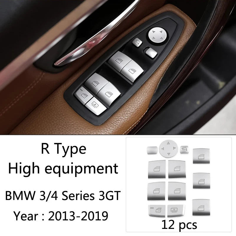 Chrome Car Styling CD Panel Switch Button Cover Sticker Trim For BMW 3 4 Series F30 F32 F34 F35 F36 320i 318i Inner Accessories