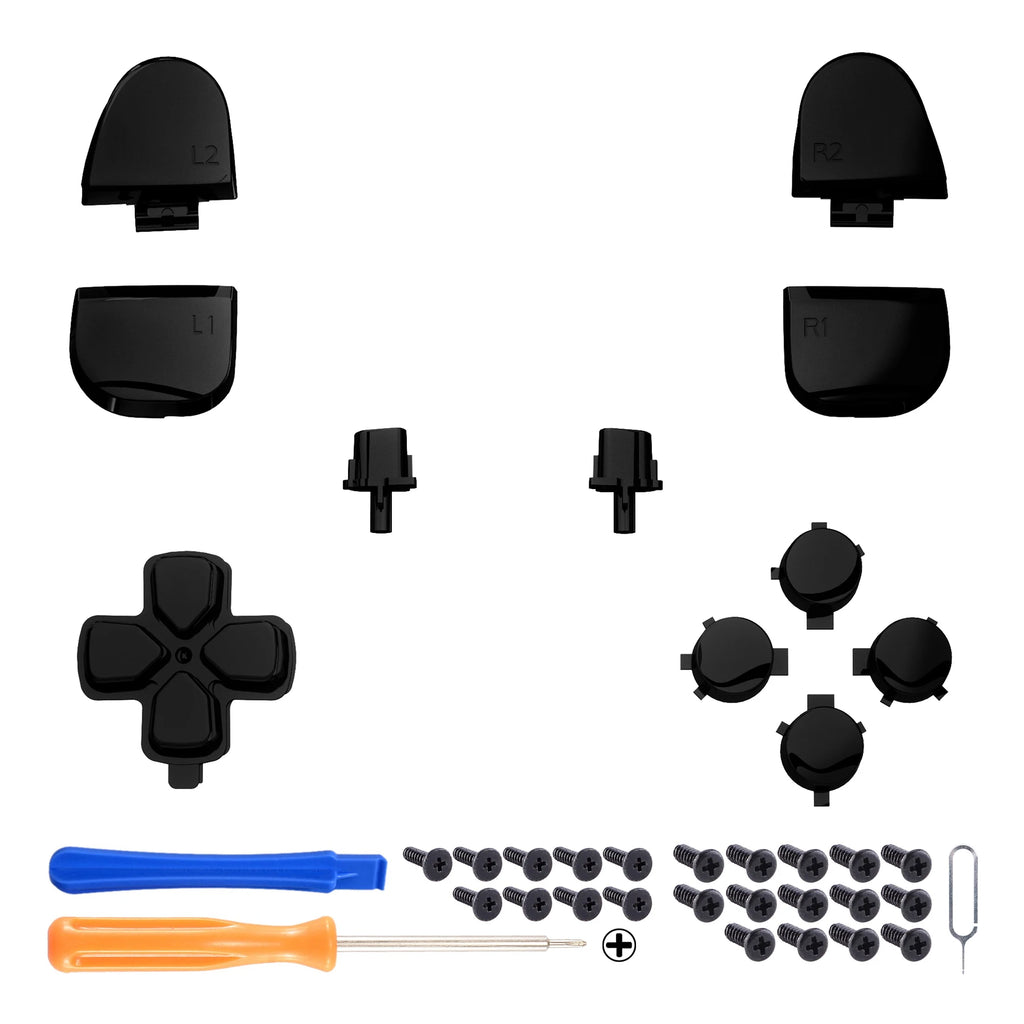 eXtremeRate Replacement D-pad R1 L1 R2 L2 Triggers Face Buttons Full Set Buttons For ps5 Controller BDM-030/040/050/060