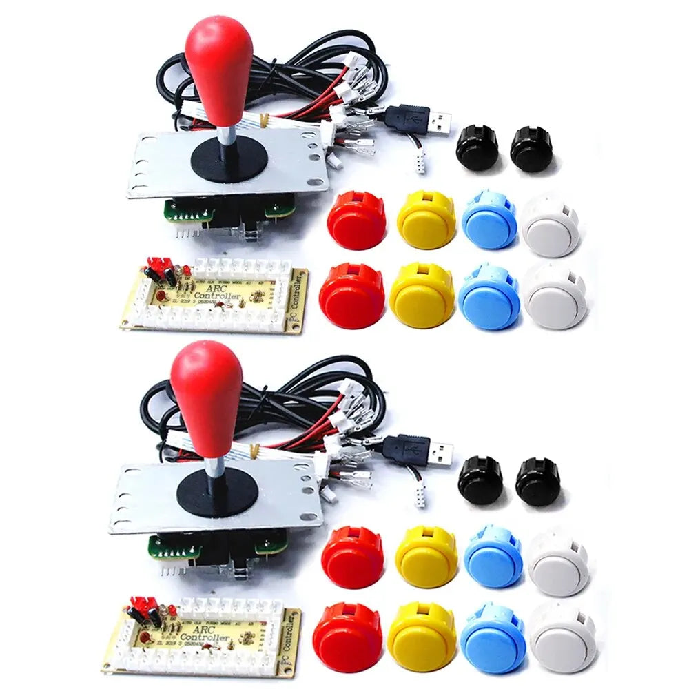 Copy SANWA Game Machine Arcade Console DIY Kit 8 Way Joystick Push Buttons For PC Raspberry Pi Zero Delay USB Board Controller