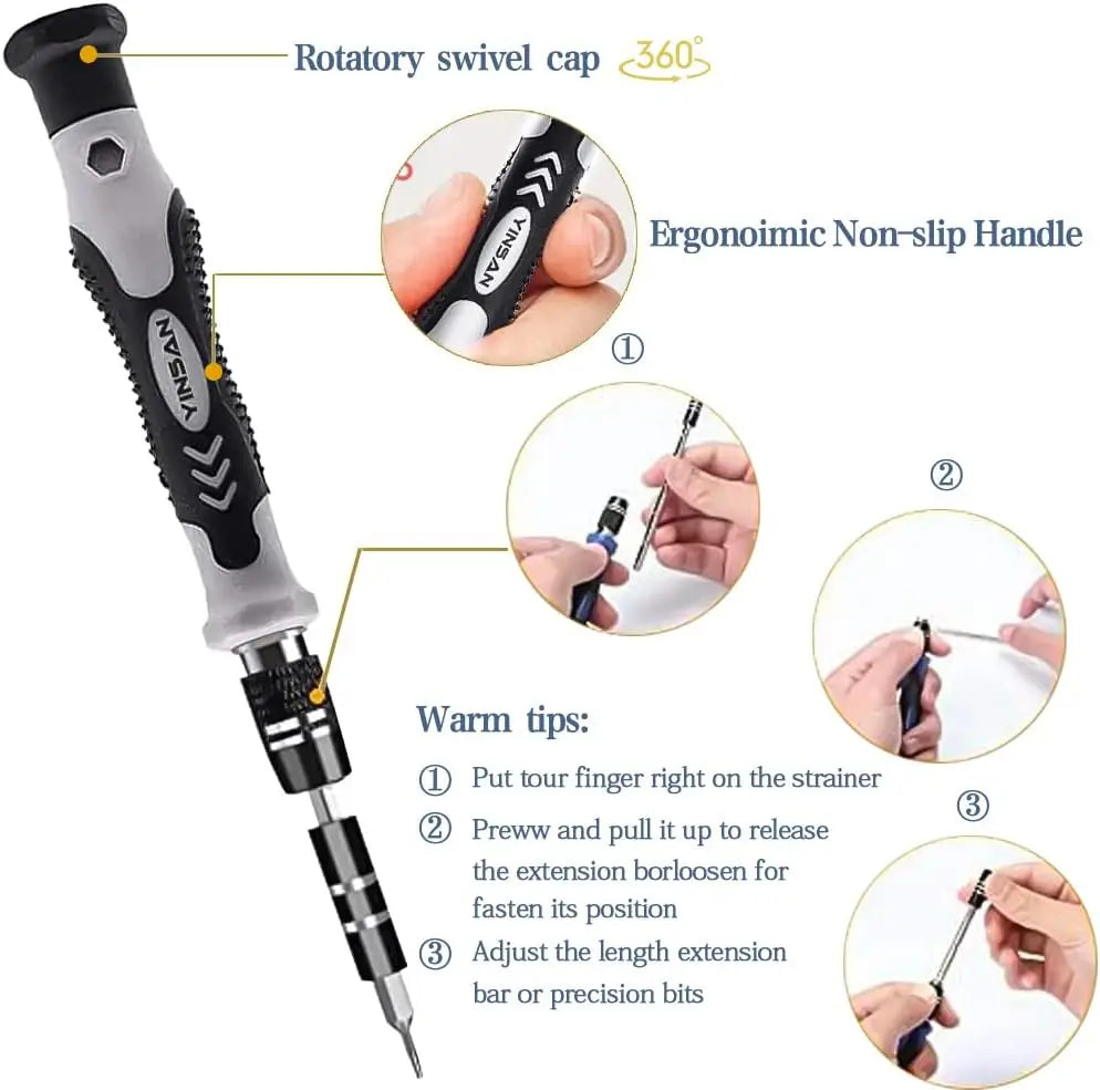115Pcs Precision Screwdriver Set Electronic Repair Tool Kit 