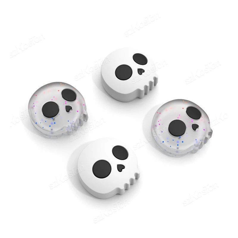 Skull Thumb Grip Caps for Steam Deck Games Console Silicone Thumbstick Joystick Cover Gaming Accessories for PS5 Xbox Controller