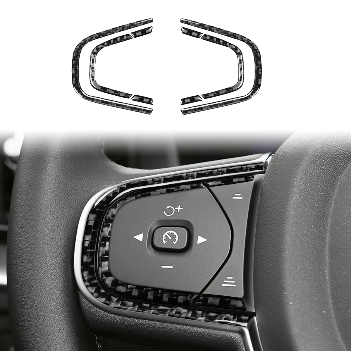 For Volvo XC60 2018-2025 Carbon Fiber Steering Wheel Buttons