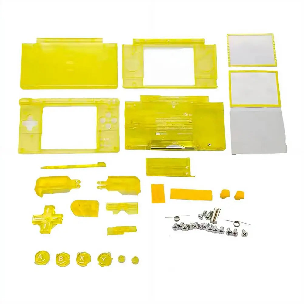 For Nintendo NDSL DS Lite Console Full Replacement Housing Shell Housing Case Cover with Buttons Screws Kit Transparent 1Set