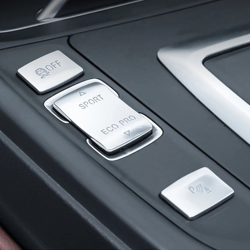 Chrome Car Styling CD Panel Switch Button Cover Sticker Trim
