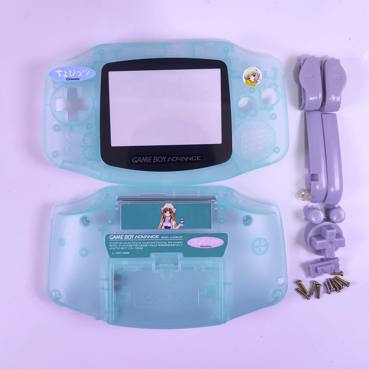 Gba Replacement Shell For Game Boy Advance Zelda The Minish Cap Transparent Game Console Housing Shell With Full Button Kit Gift