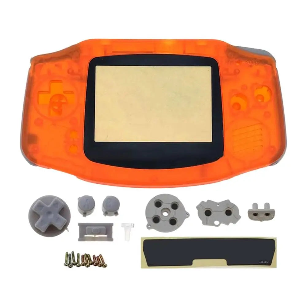 Clear Replacement Shell Full Housing Cover with Buttons Custom For Game Boy GBA Replacement Full Housing Shell Kit DIY Casing