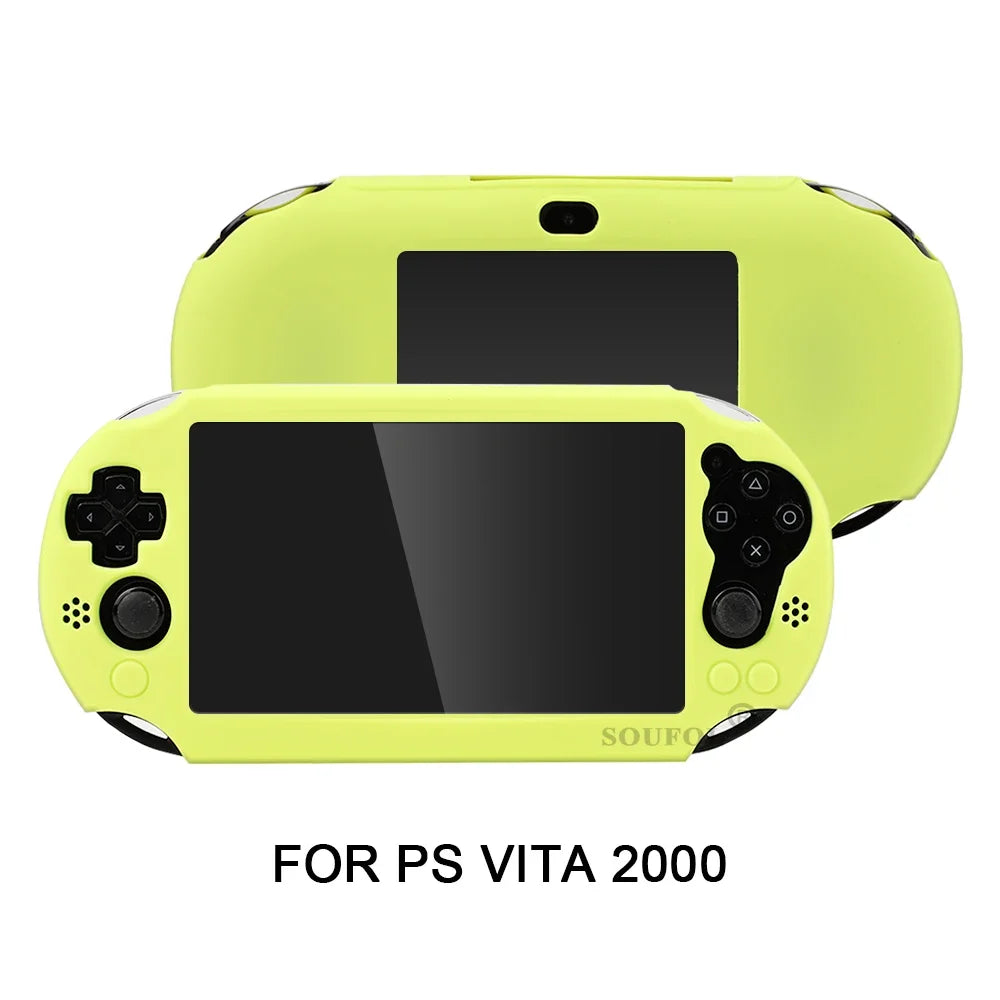 Silicone Rubber Soft Protective Case Cover for PSV 2000 PS Vita 2000 Console Protector Skin Case