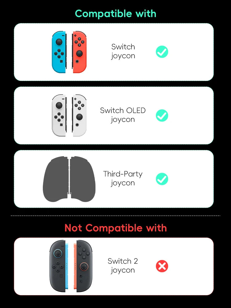 Charging Grip for Joycon Controller Handle Bracket Charger D