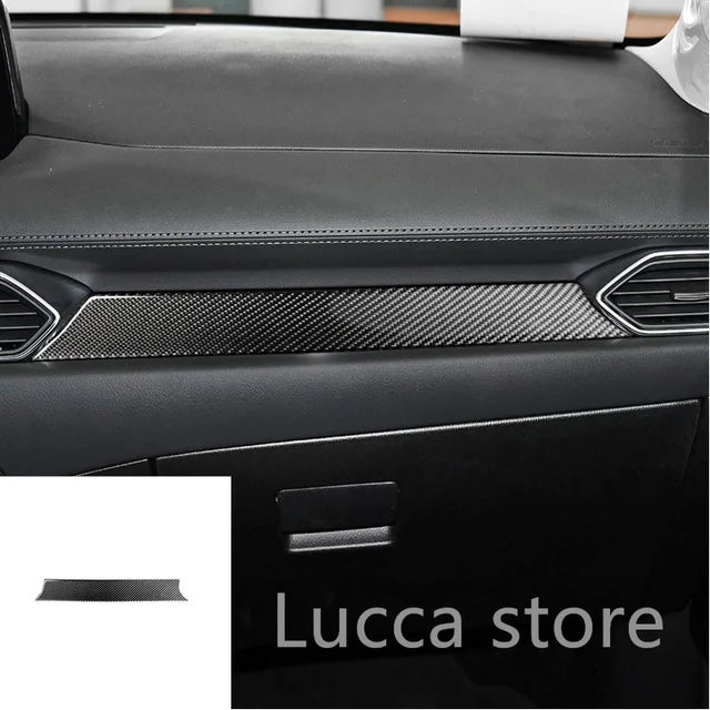 For Mazda CX-5 CX5 2017 2018 Electronic Handbrake Knob Button Panel Cover Trim Sticker Carbon Fiber Interior Auto Assesories