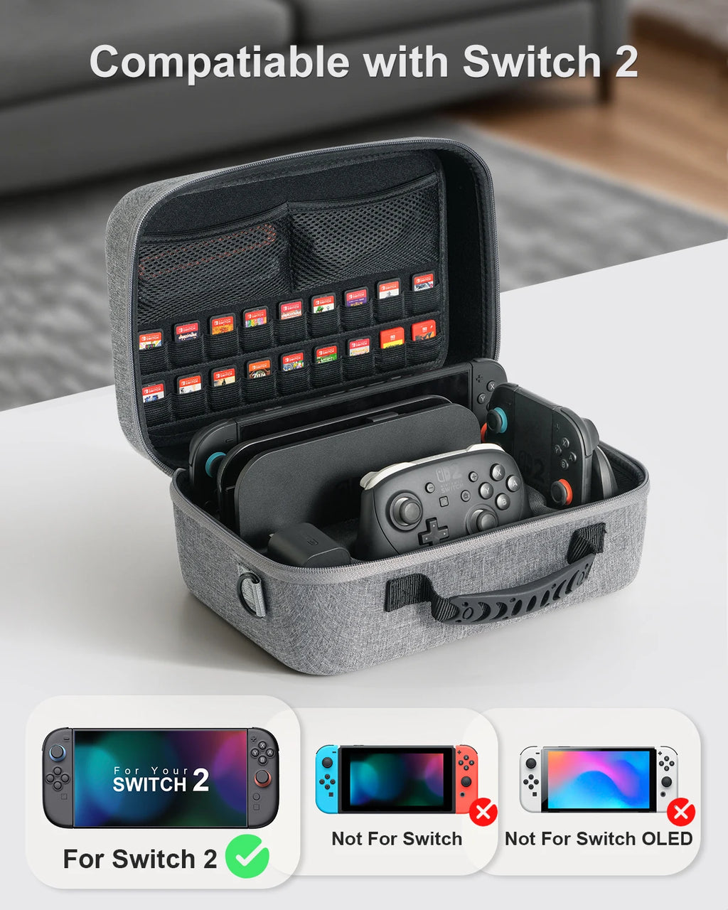Switch 2 Travel Case Portable Storage Bag All-in-One Carryin