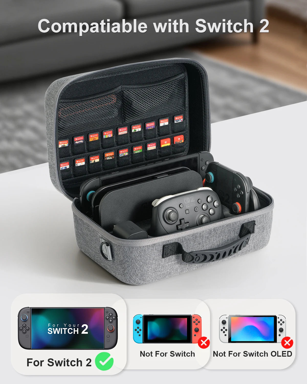 Switch 2 Travel Case Portable Storage Bag All-in-One Carryin