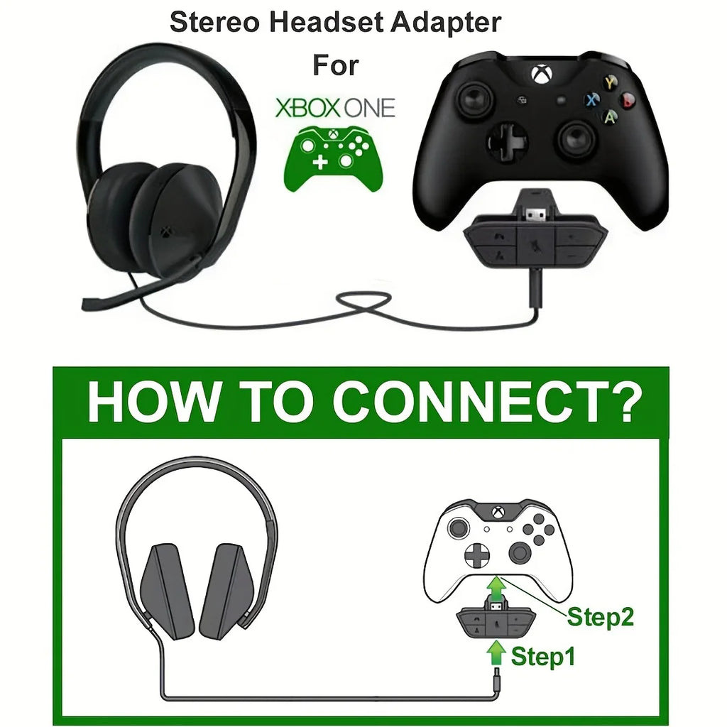 Stereo Headset Adapter for Xbox One & Xbox Series X S Contro