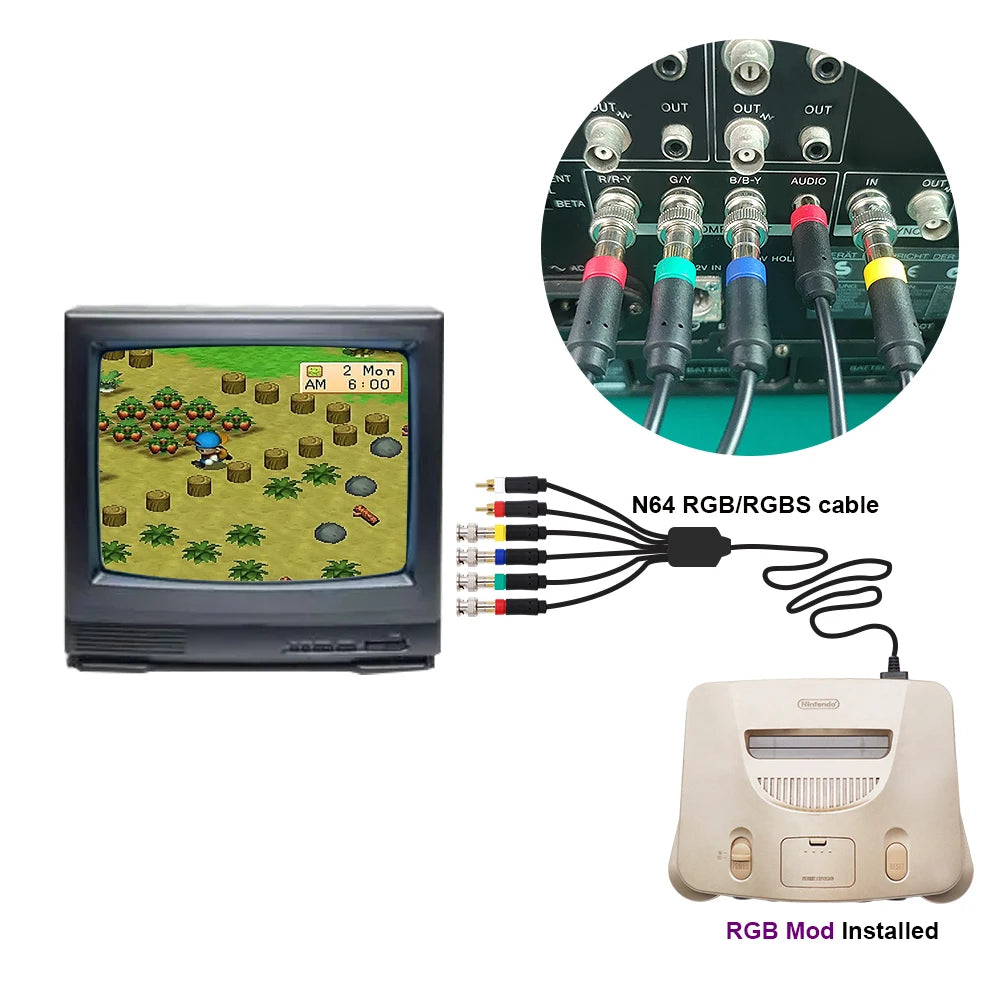 RGB Mod Chip For N64 NTSC Game Console RGB Mod Kit For Ninte