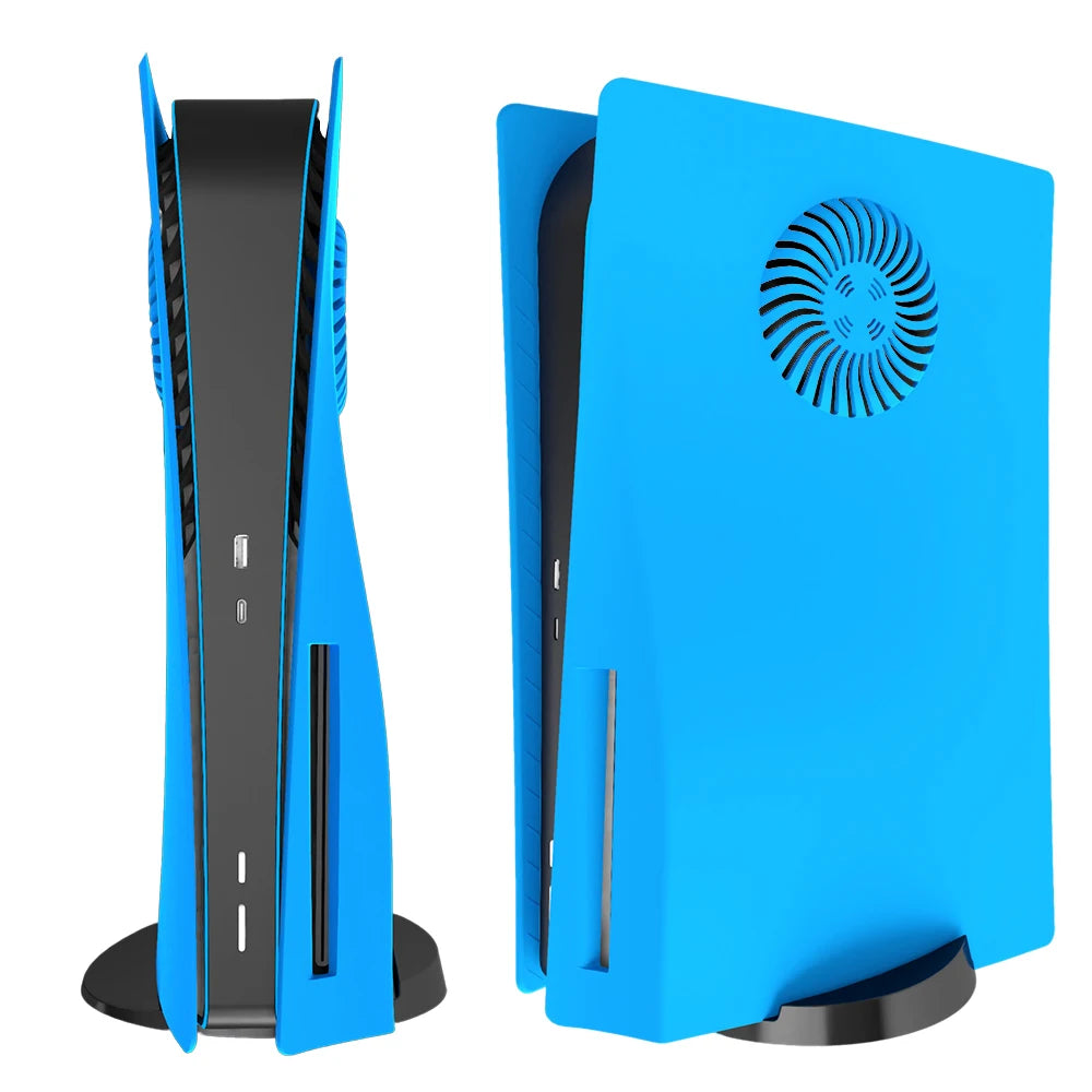 Disc Edition Replacement Faceplate with Cooling Vents Cover for PS5 Console Protective Shell Panel for Playstion 5 Disc Version