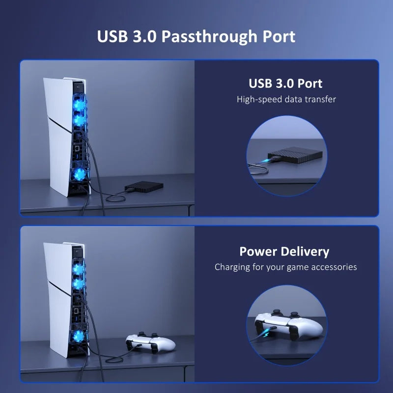 For Playstation Play Station PS 5 PS5 Slim Game Console Cool