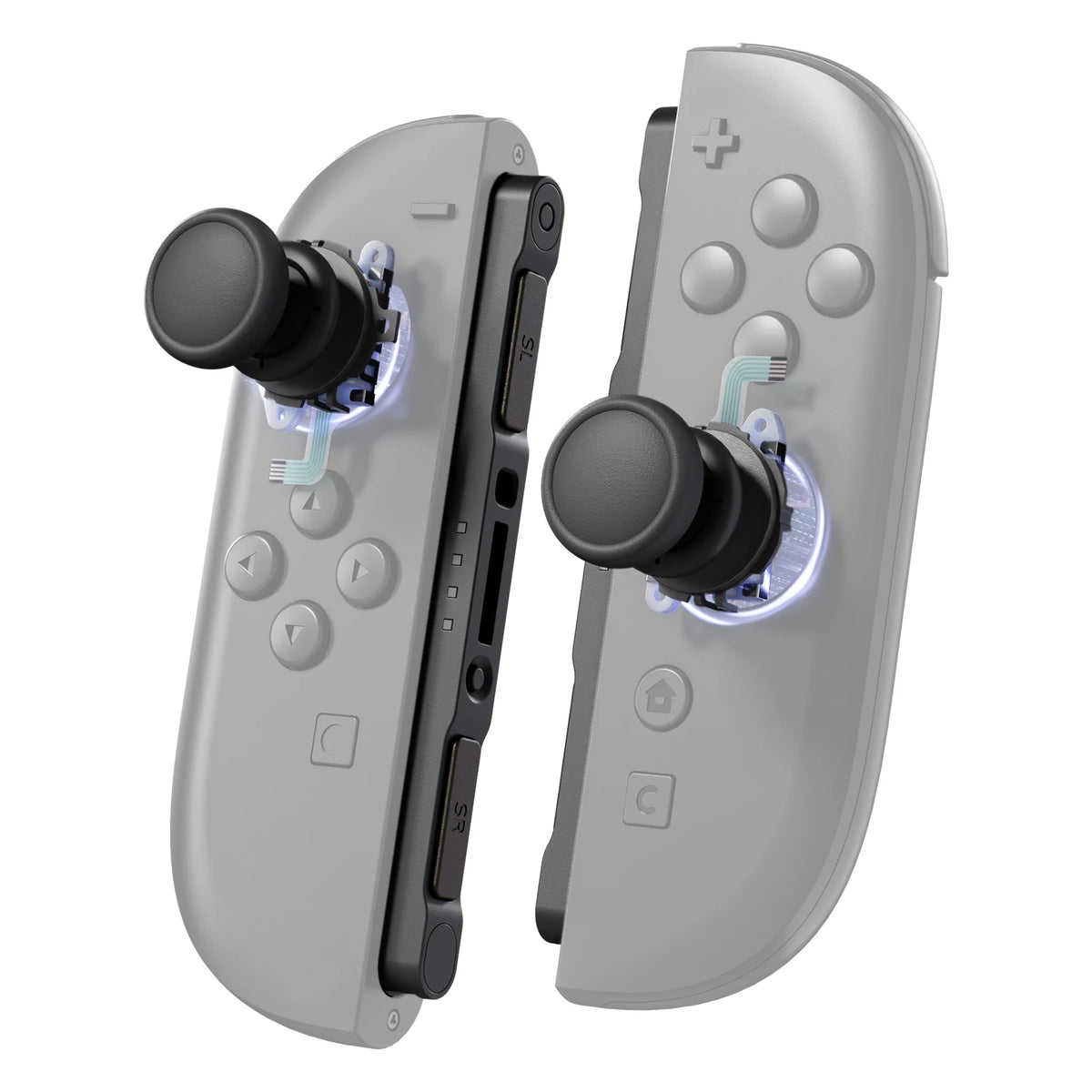 eXtremeRate Replacement 3D Joystick & Thumb Grips & Side Rai