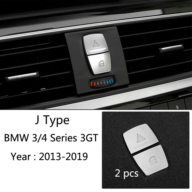 Chrome Car Styling CD Panel Switch Button Cover Sticker Trim For BMW 3 4 Series F30 F32 F34 F35 F36 320i 318i Inner Accessories