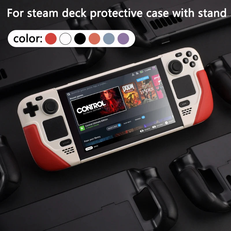 Full Protective Case for Steam Deck Cowhide Wrap Host Protec