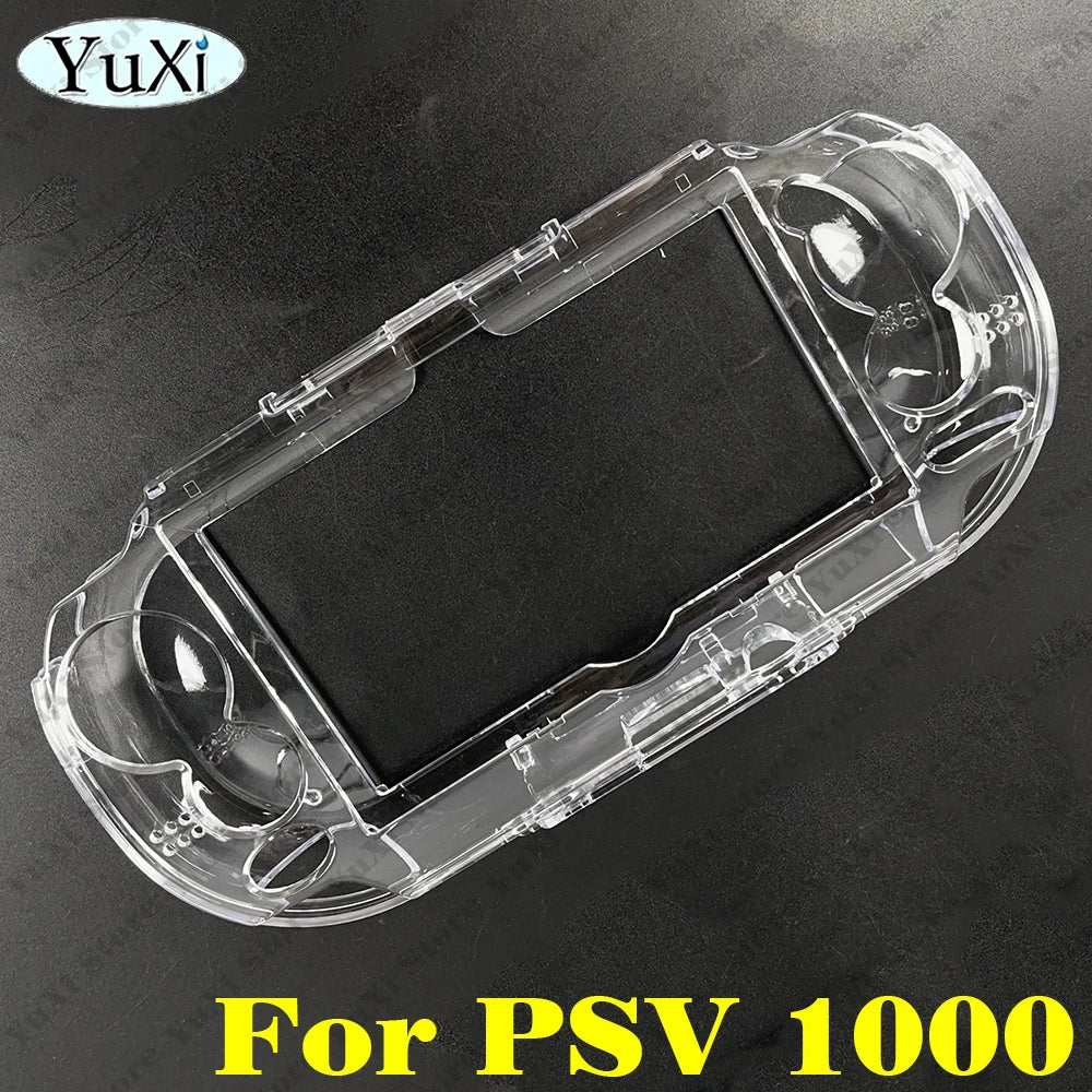1set Clear Crystal Protective Case For PS Vita 1000 Top Bottom PET Protection Films Transparent Housing Cover for PSV 1000 Game